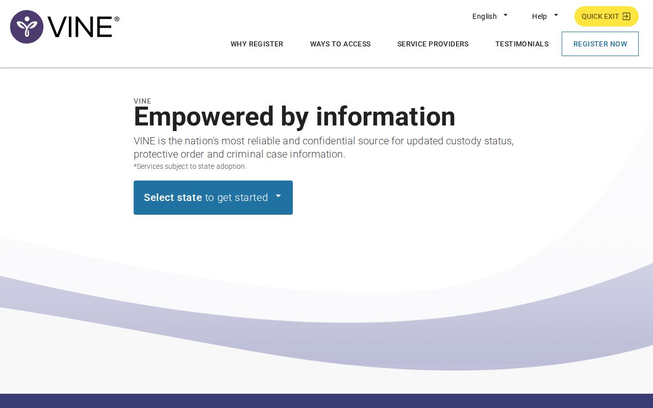 Chariton County VINELink inmate check and release notification screen